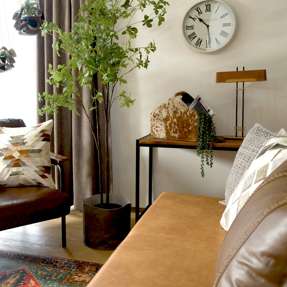 レザークッションカバー ヘアオンハイドパッチワーク KARANA ATELIER