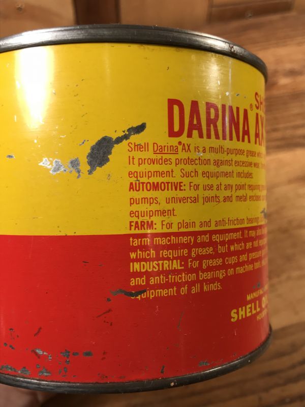 Shell Darina AX Multi Purpose Grease Tin Can シェル ビンテージ