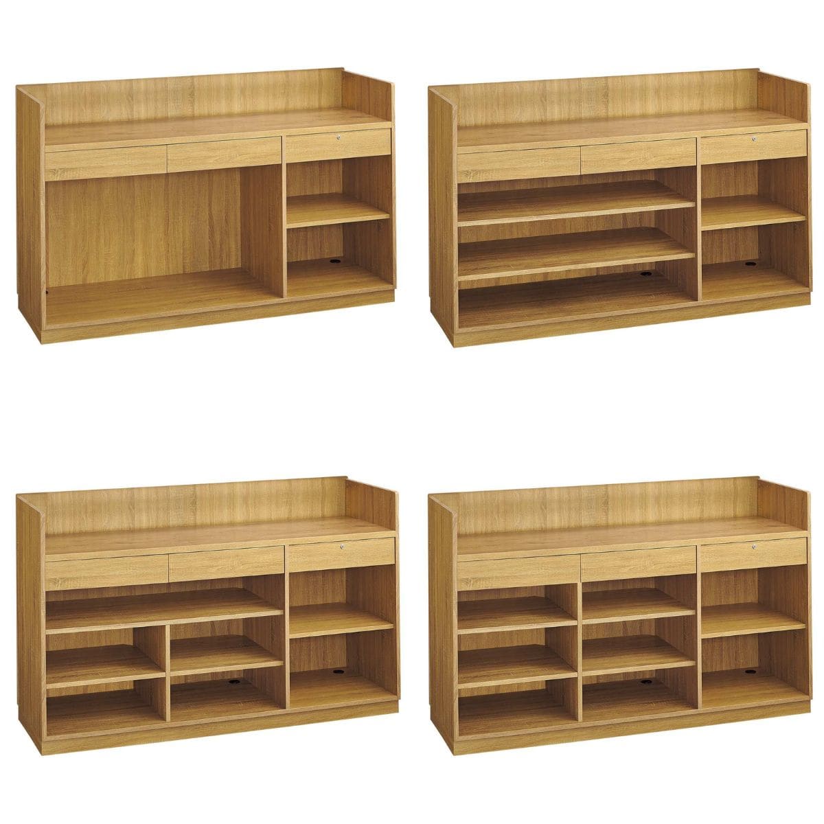 レジカウンター 三方枠タイプ 幅180cm ラスティック柄〔ストエキ