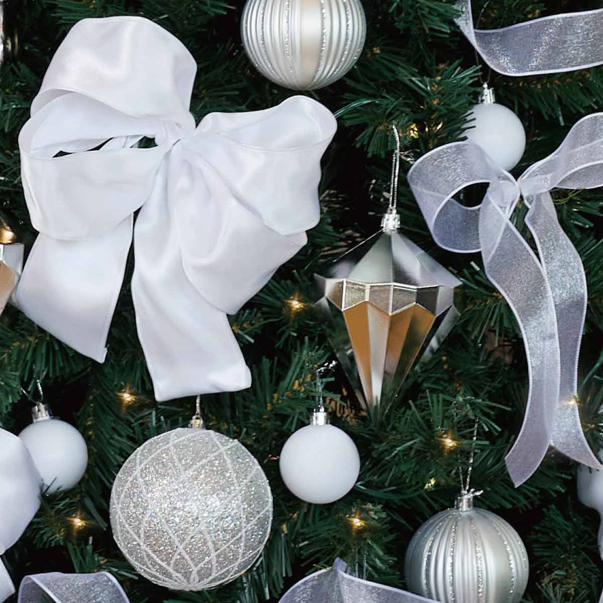 ウッドポットクリスマスツリーセット ホワイト［ストエキオリジナル