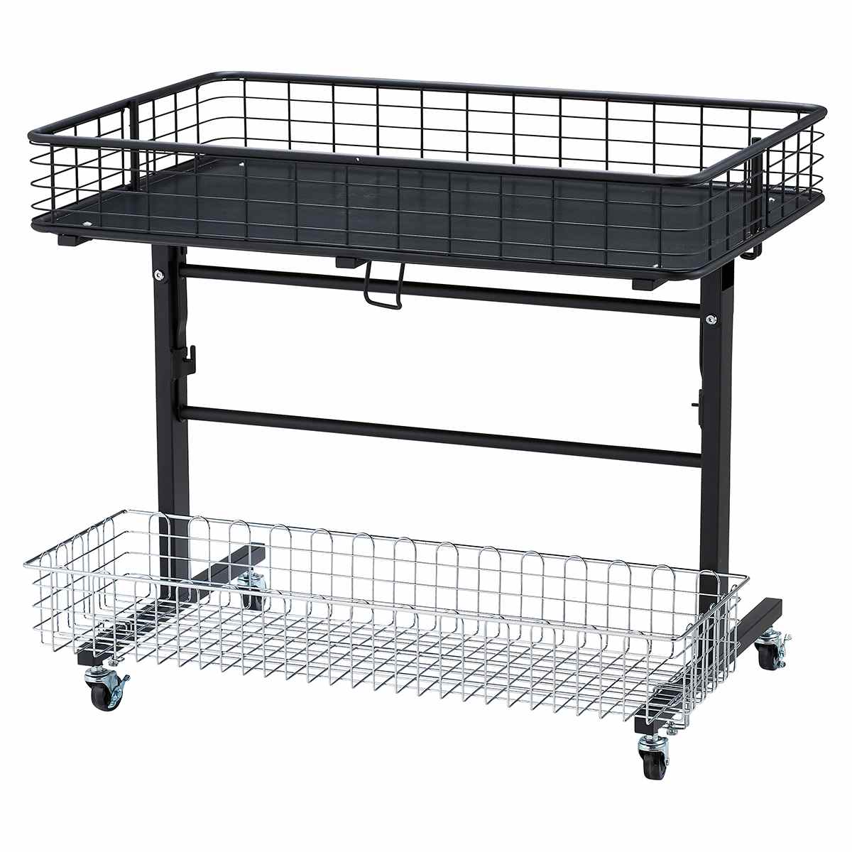 折りたたみワゴン ブラック〔ストエキオリジナル〕 幅90cm