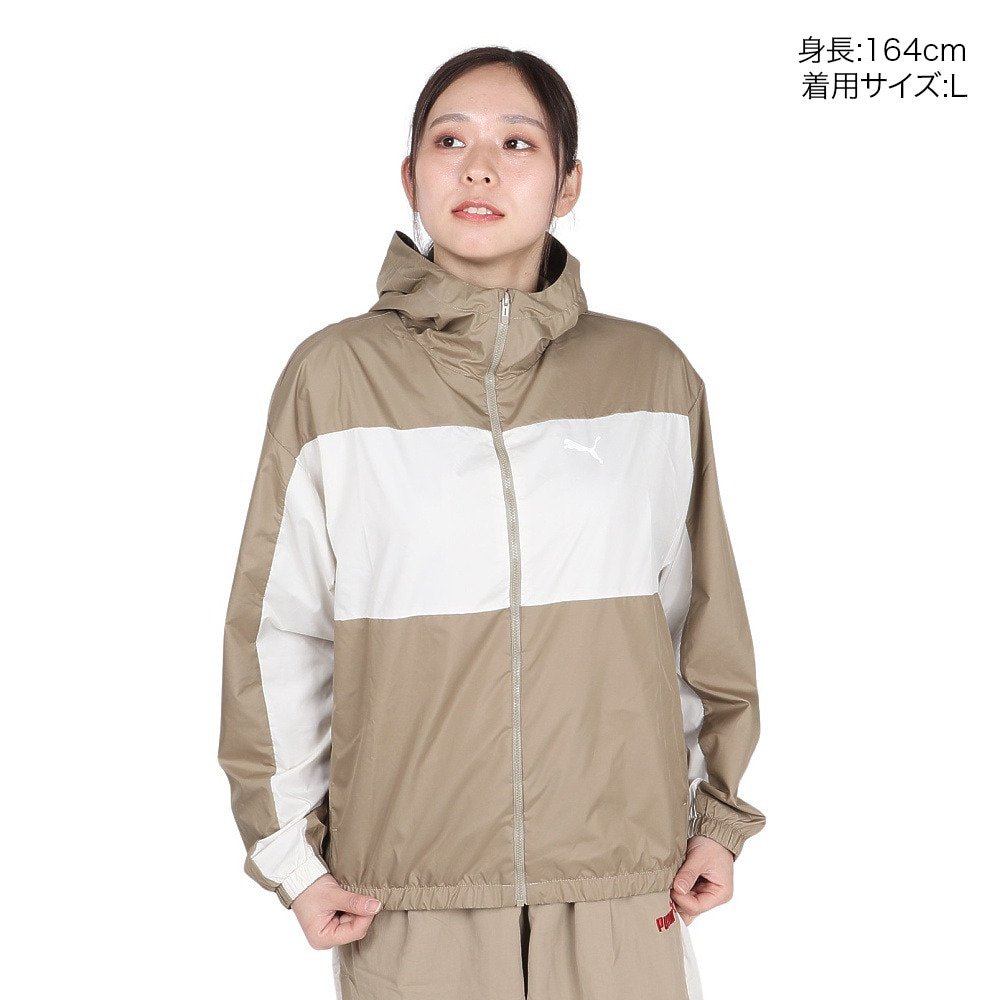 プーマ（PUMA）（レディース）メッシュ ライン ウィンドブレーカー