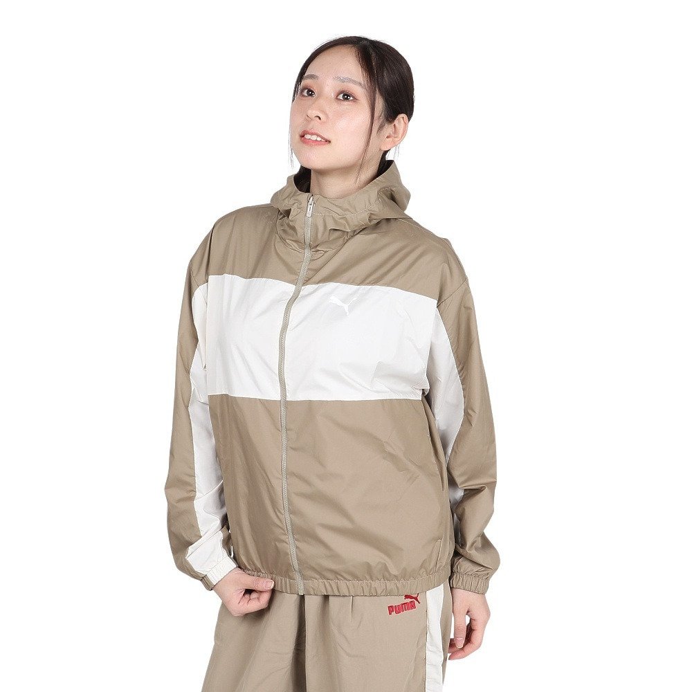 プーマ（PUMA）（レディース）メッシュ ライン ウィンドブレーカー