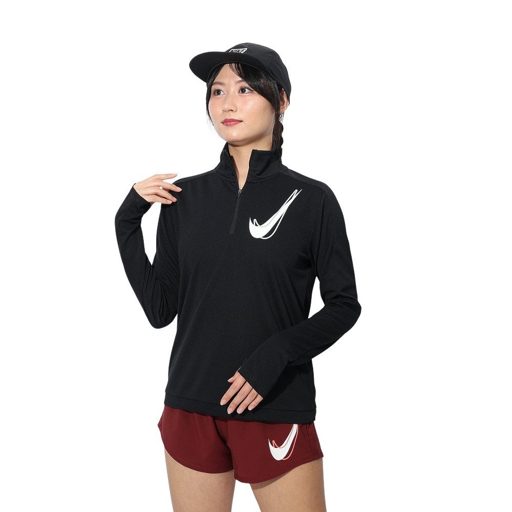 ナイキ（NIKE）（レディース）スウッシュ ドライフィット 1/2ジップ