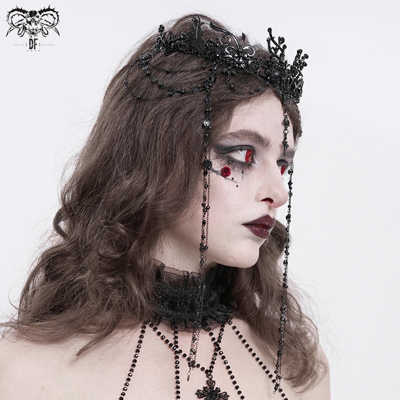 Tassel eyebrow pendant Gothic crown / ティアラ【Devil Fashion