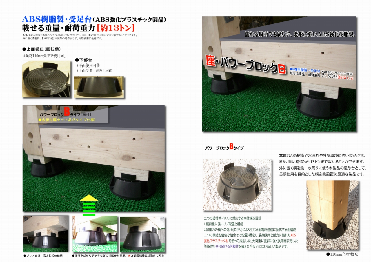 座パワーブロック 台 受 ベース