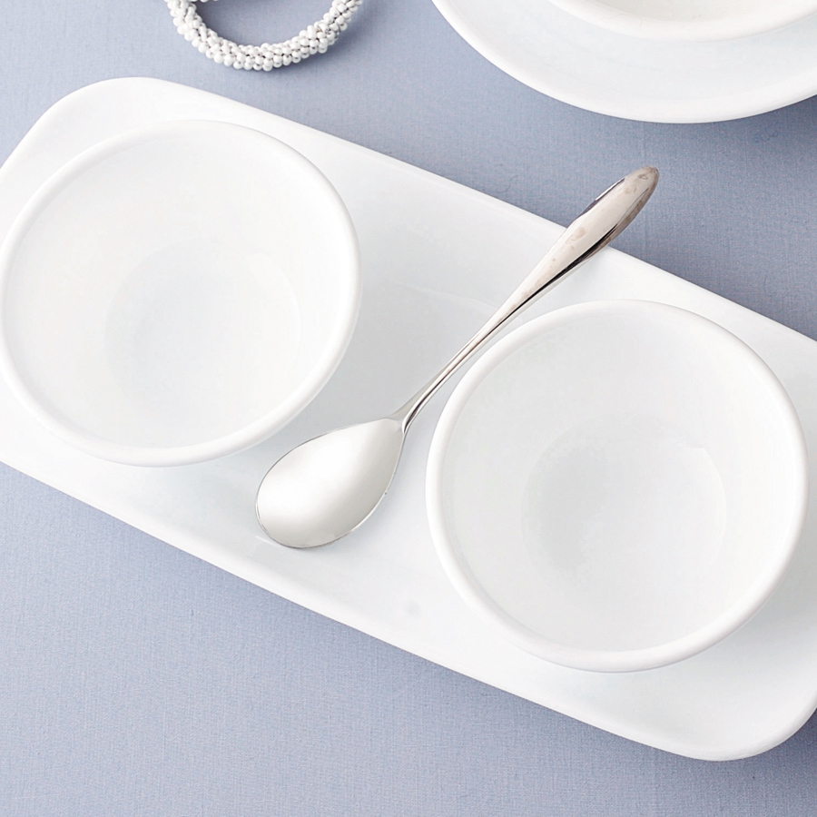 コレールウインターフロストホワイト スクエア長皿J2210-N CP-8907