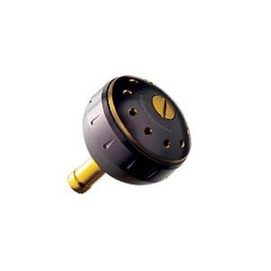 シマノ 夢屋 アルミラウンド型パワーハンドルノブ ブラック／ゴールド