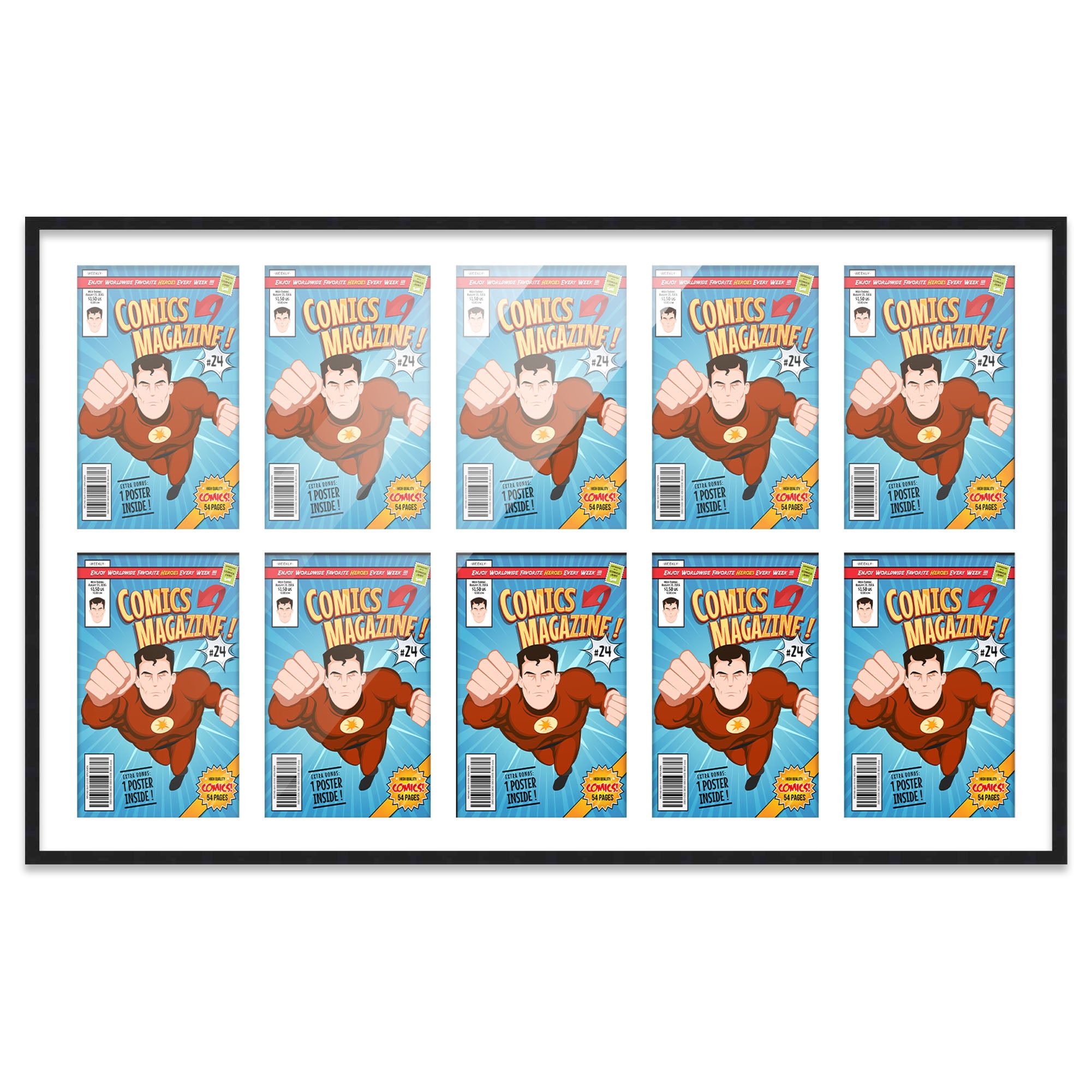 Comic Book Frame for 10 Comic Books – Poster Palooza | Custom