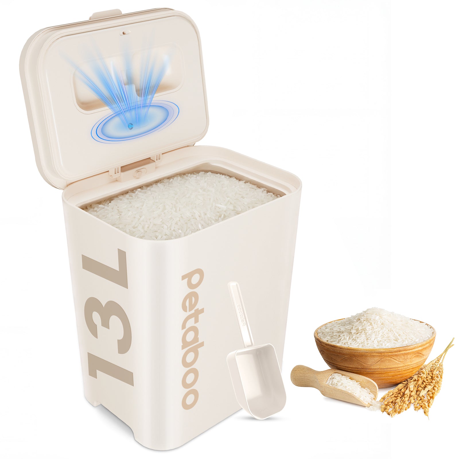 真空 米びつ｜お米の鮮度を長く保つ 密閉・防湿保存容器 | Petaboo