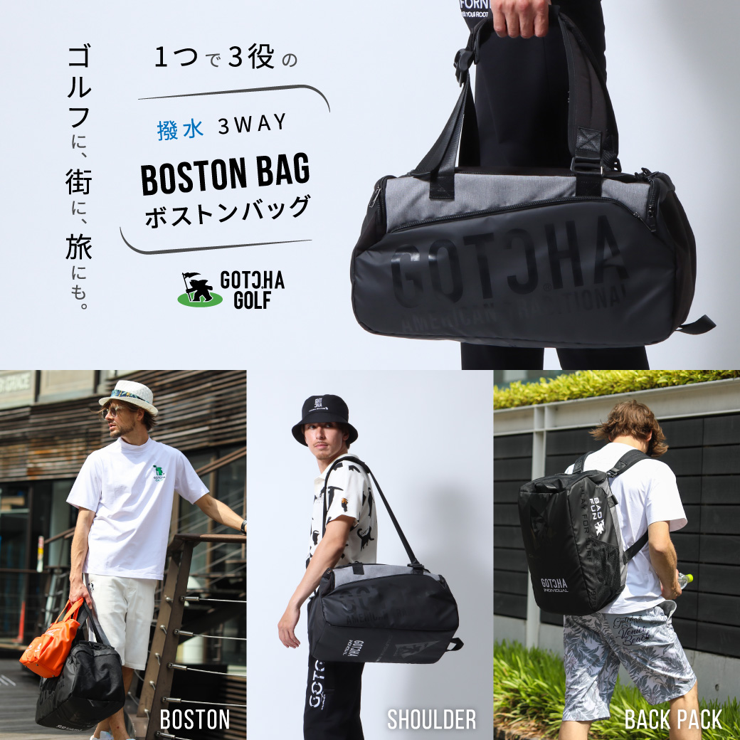 GOTCHA GOLF] 撥水 3WAY ボストンバッグ | PEET ONLINE STORE