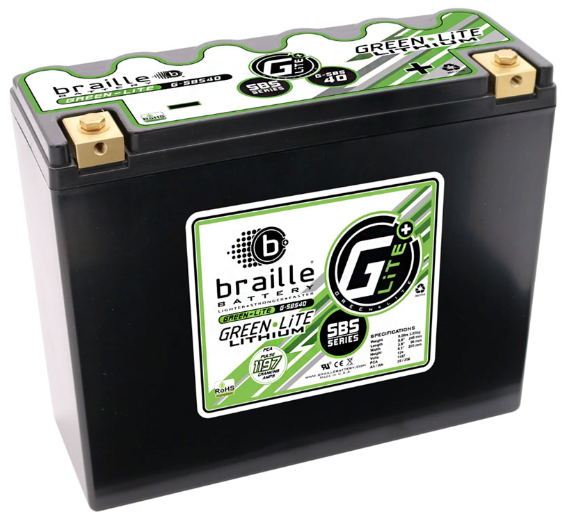 LI) Braille 12v Lithium Battery, 1197 PCA, 20 Ah, SBS40 - Pegasus