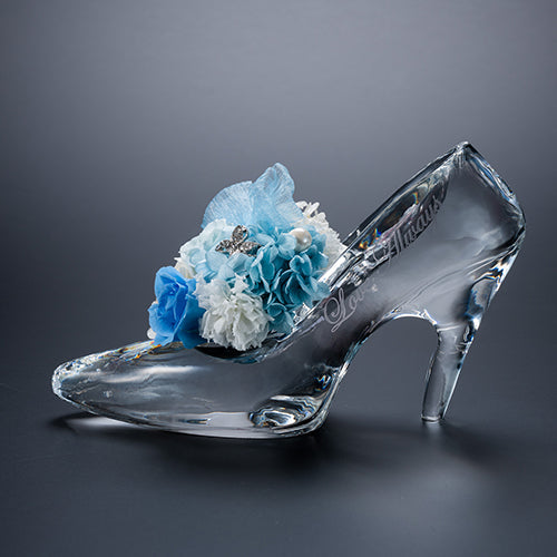 名入れ彫刻 シンデレラの靴 クリスタルガラス プリンセスアレンジ