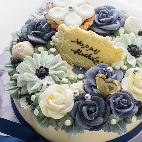 フラワーケーキ フラワーリースのケーキ 5号 – パティスリーフラワー