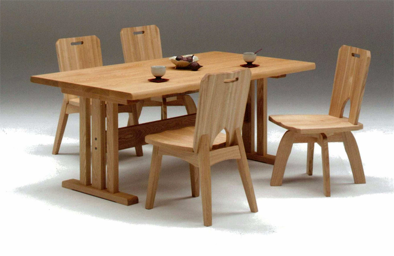 タモ無垢集成材オーダーダイニングテーブル(H型脚) TDT ペイント工房