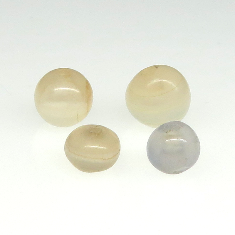 Antique天然石ビーズ/アマゾナイト・瑪瑙・カーネリアン・水晶等/白