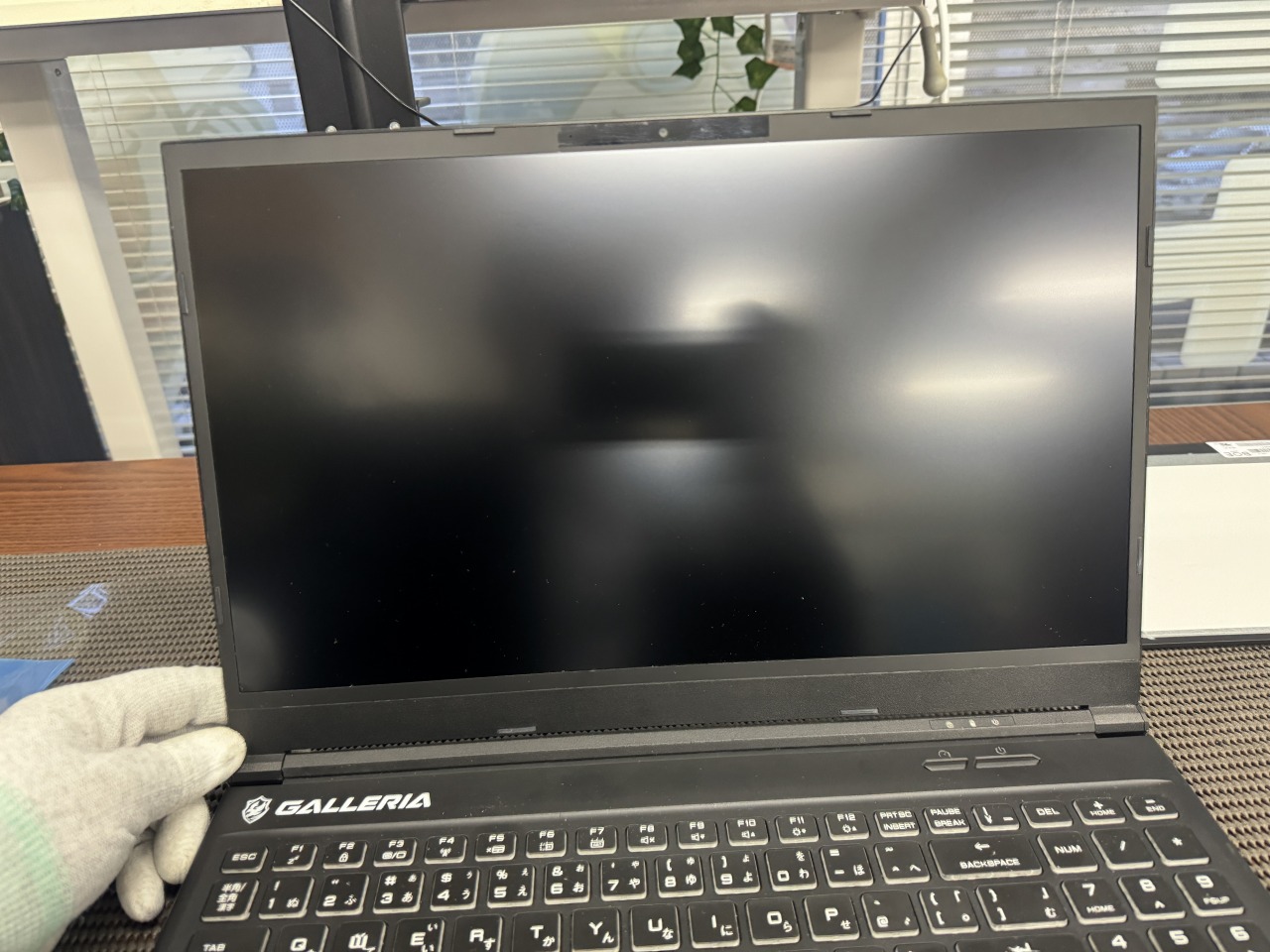 つくば市の個人様パソコン修理 液晶割れパネル交換 GALLERIA