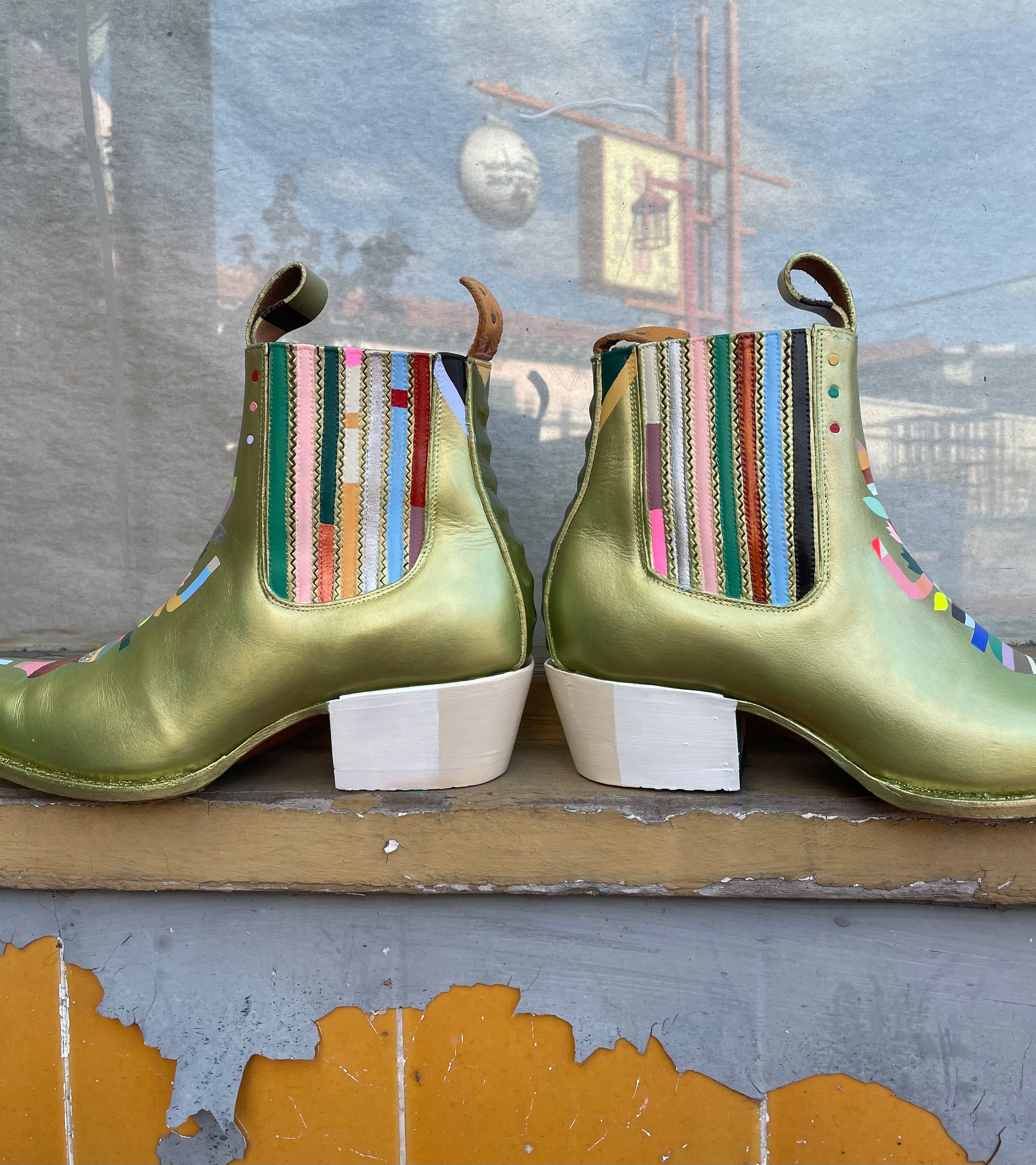 monica canilao x pskaufman FREEWAY chelsea boot metallic hand