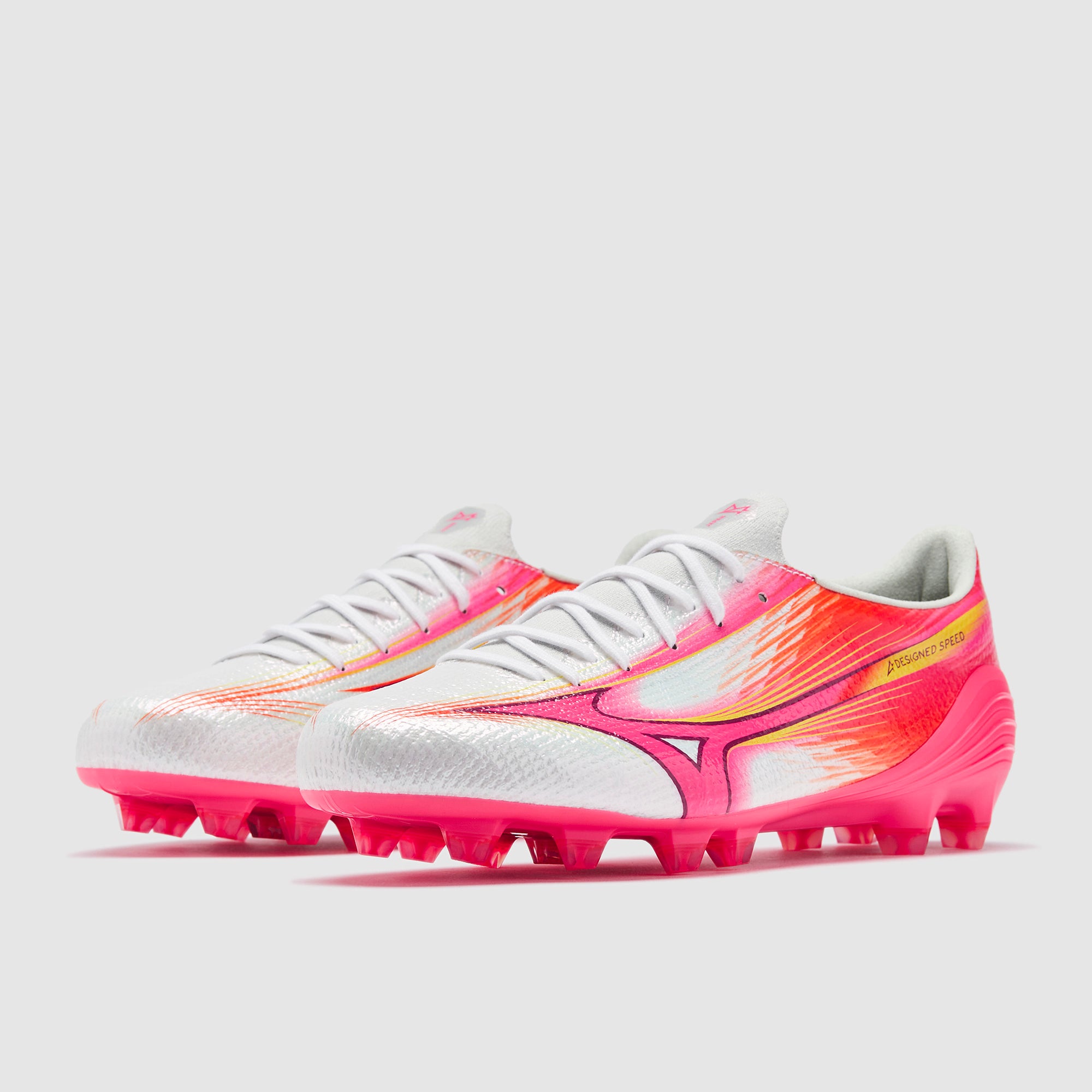 Mizuno Alpha III Made In Japan Firm Ground - White/Fuchsia Purple