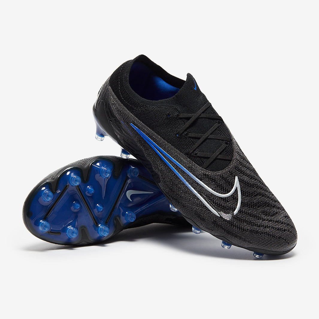 Nike Phantom GX Elite AG Pro - Black/Chrome/Hyper Royal - Mens Cleats