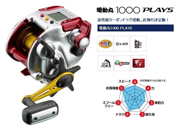 船/船釣り/電動リール/○2013○電動リール 電動丸1000 プレイズ（PLAYS）