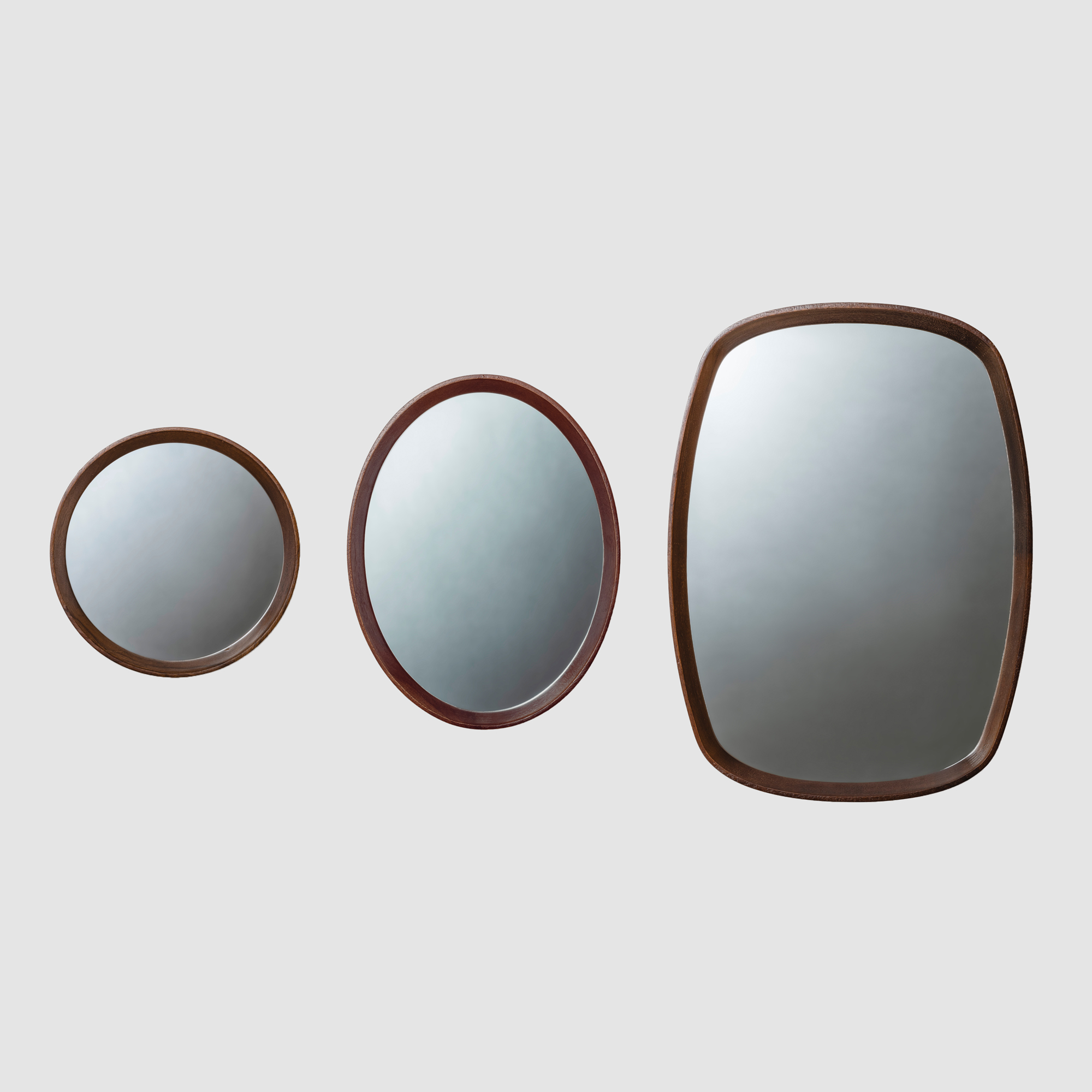 木製ラウンドミラー オーバル 425 | KB-AC019-02-G141 | ミラー | 洗面