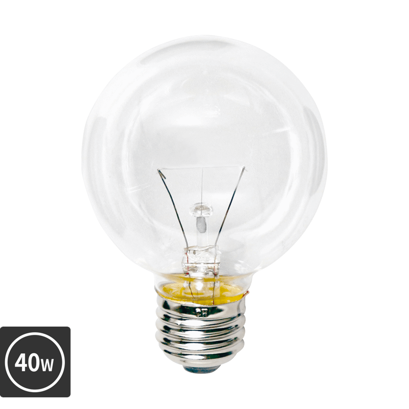 白熱ボール電球 白熱クリアボール70(E26)40W | LT-BB003-06-G141
