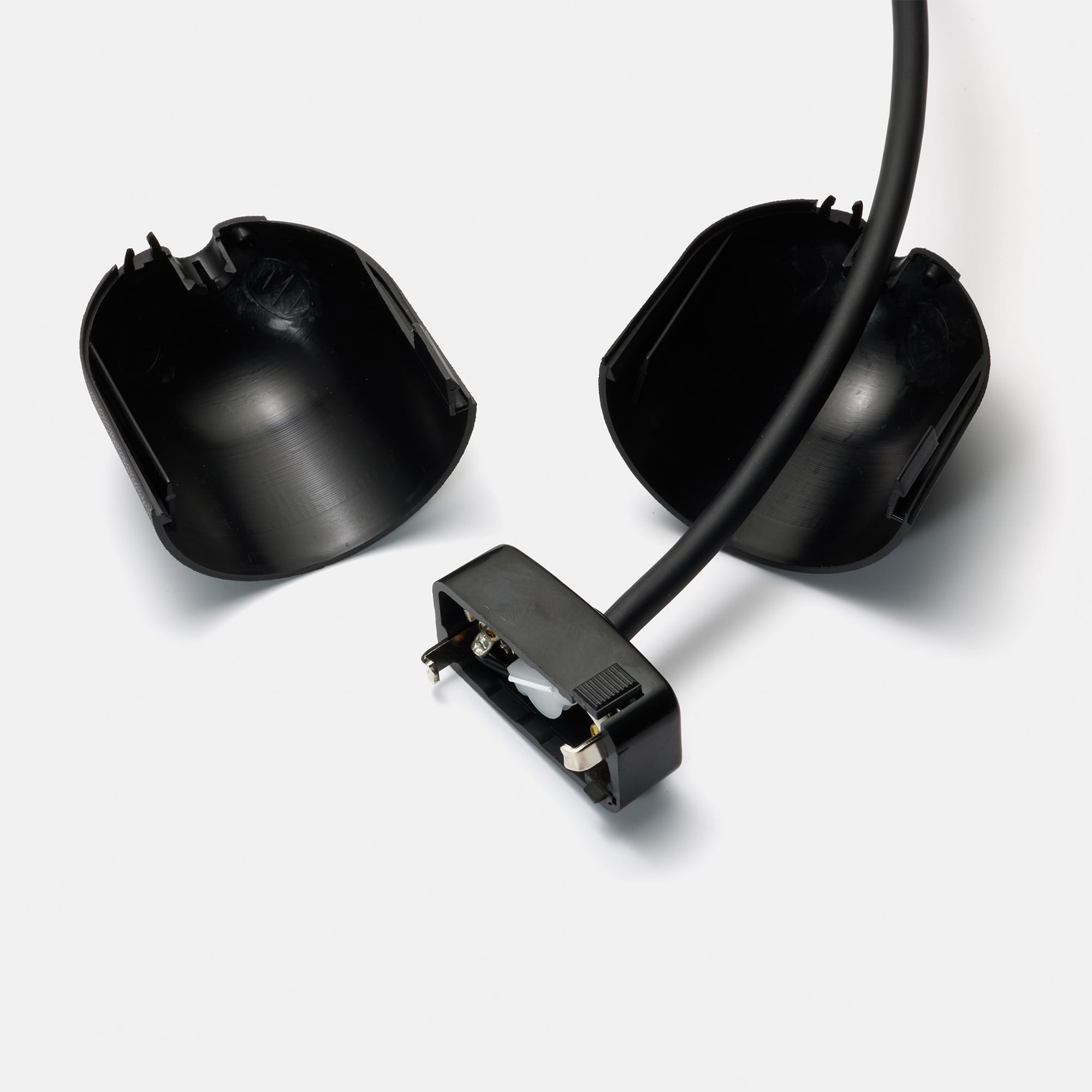 ガラスボール照明 クリア×ブラック コード長オーダー | LT-PD002-05