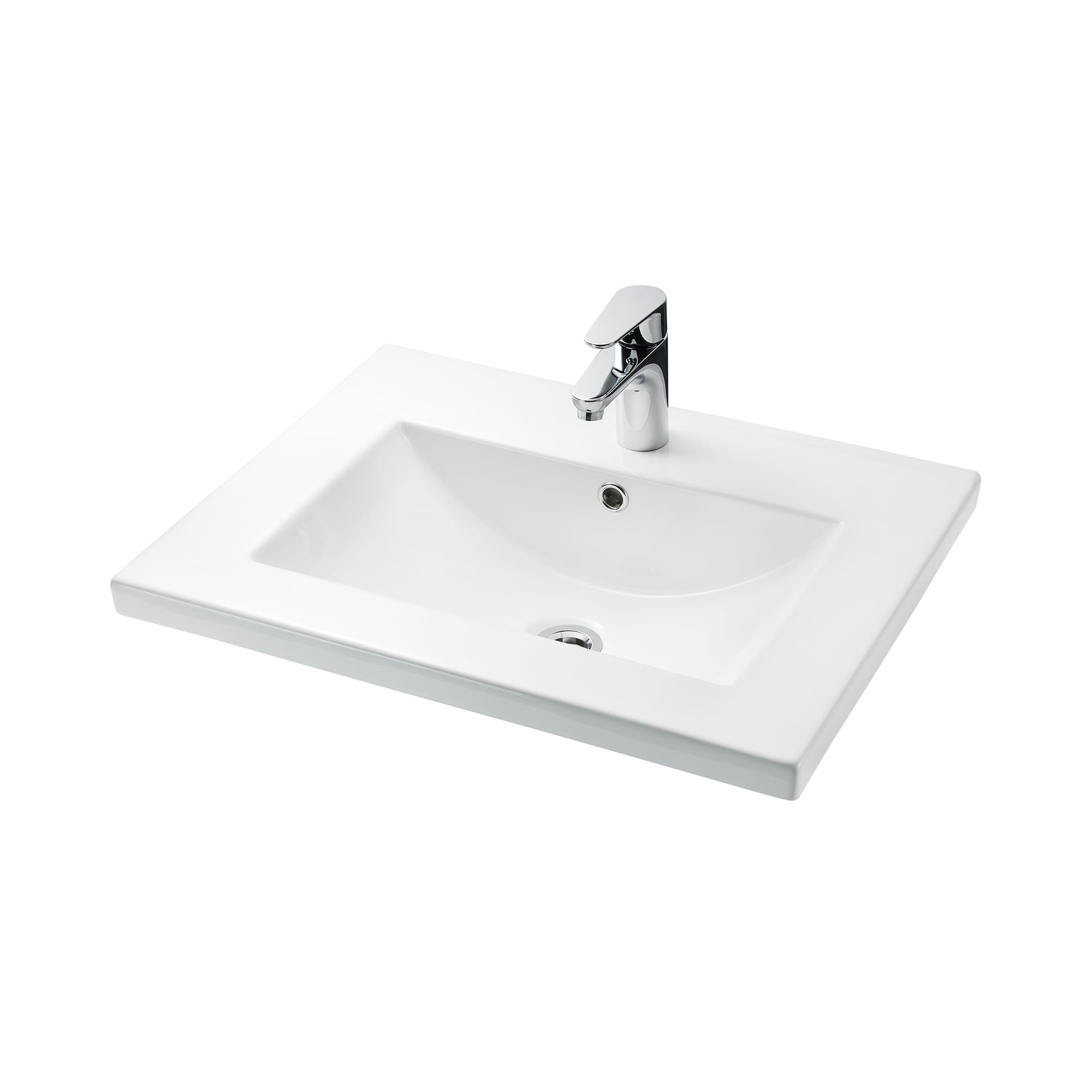 半埋め込み型洗面器 リム広め 角620 | KB-PR018-02-G173 | 洗面ボウル