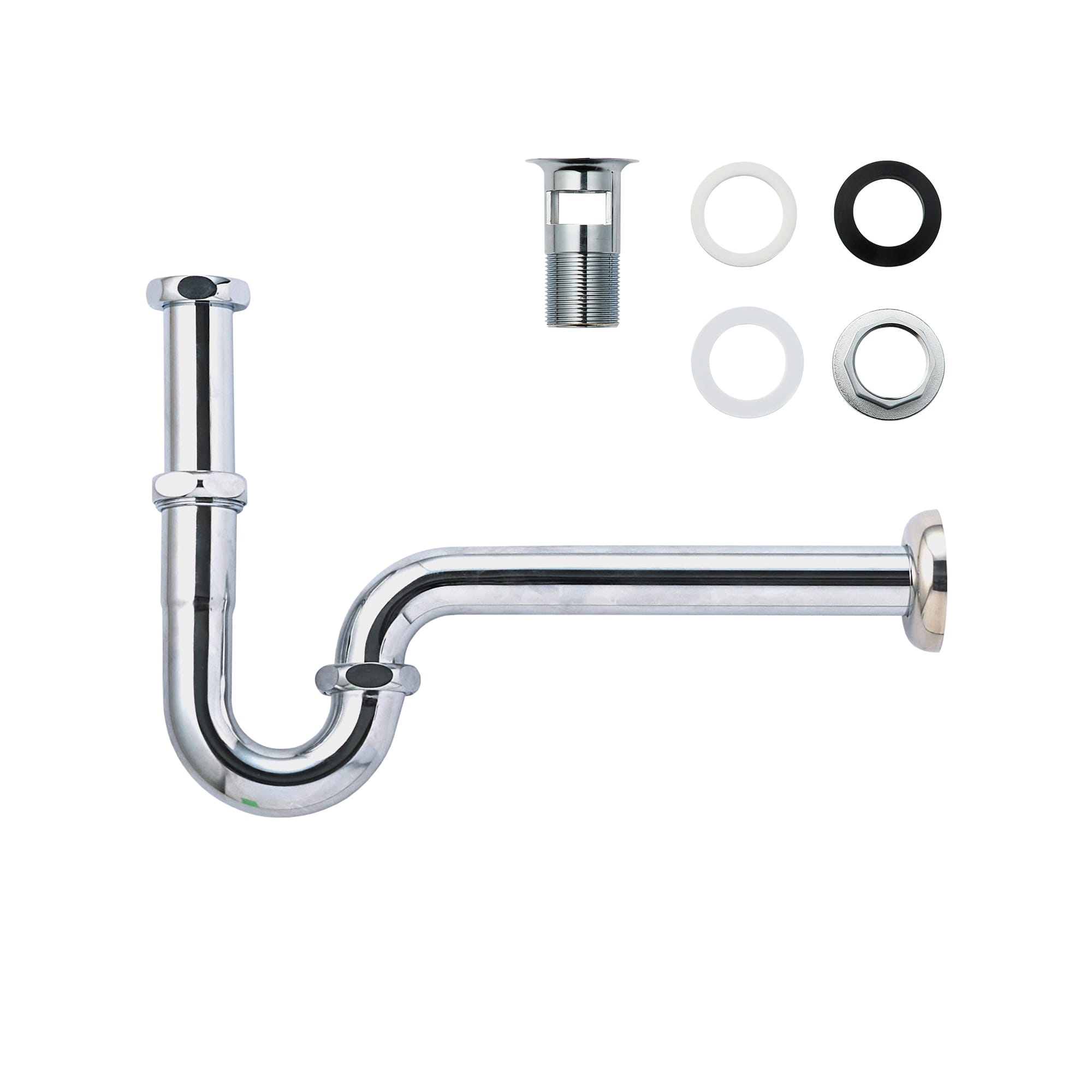 洗面他パーツ 排水金物 P32-13：Pトラップ オーバーフロー付 | KB