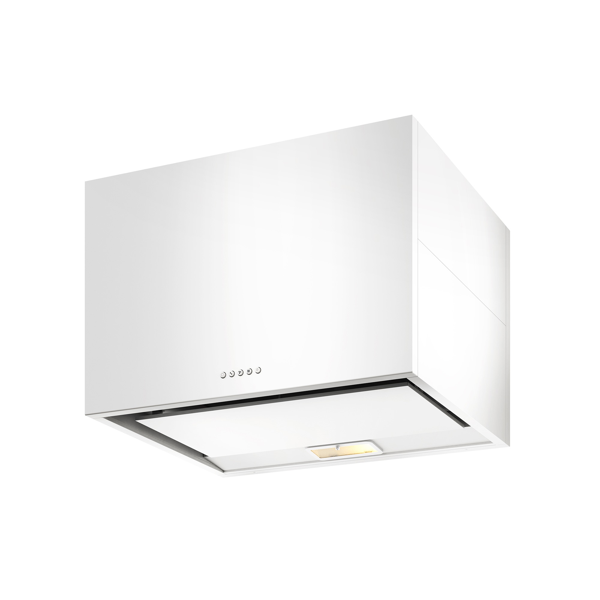 キューブ型レンジフード 照明付き W750×H500 ホワイト | KB-KC019-10