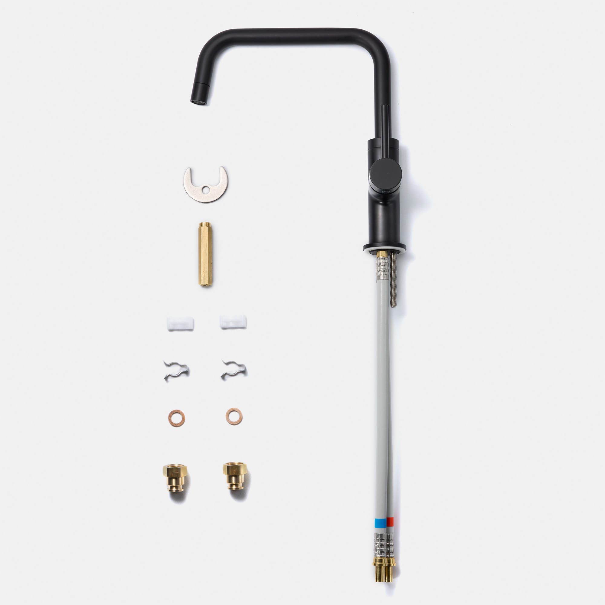 キッチン・洗面水栓 ベントネック混合栓 ブラック | KB-PT002-21-G141