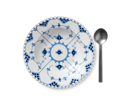 ブルーフルーテッド フルレース ディーププレート 23cm|ロイヤル