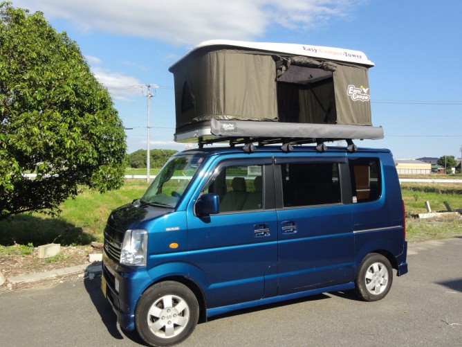 中古軽キャンピングカーの販売 ｜ルーフテント「イージーキャンパー