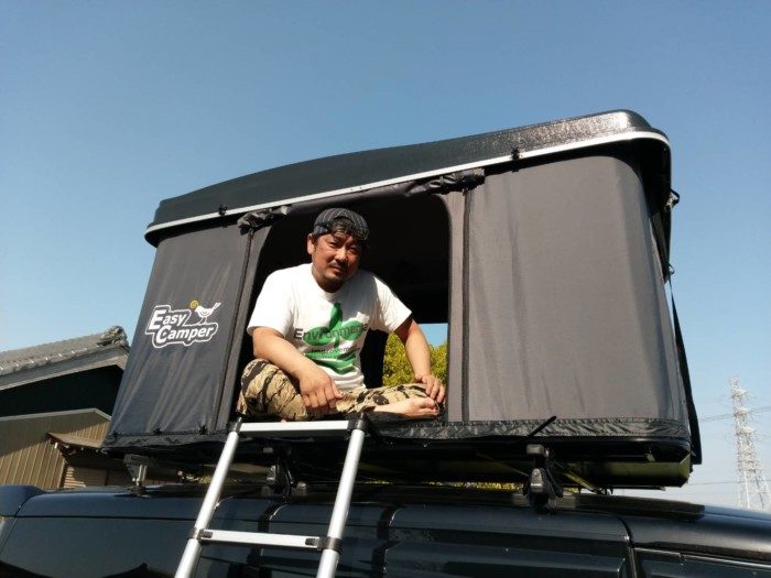 新型ルーフテント イージーキャンパー・タワーの取り付け｜ルーフ