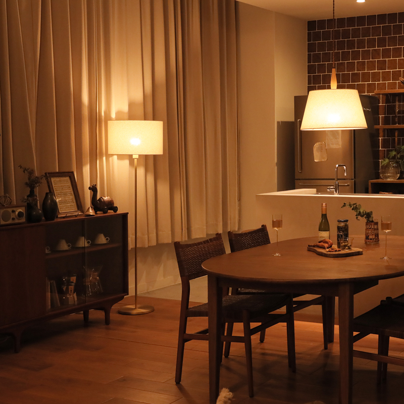 フロアライト Brass＆LinenMix ｜家具・インテリア通販 Re:CENO(リセノ)