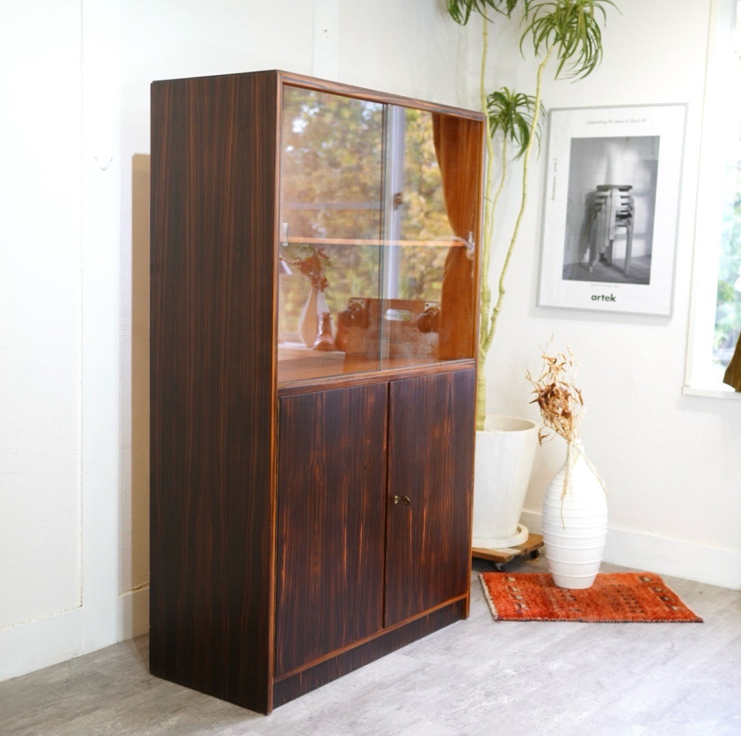 ヴィンテージ ガラスキャビネット ウッドラック 楽天市場】【開梱設置