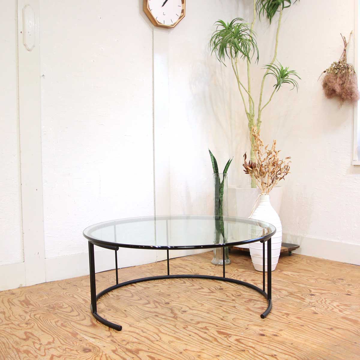 フクラ / HUKLA TMRB ガラスローテーブル L 中古 コーヒーテーブル