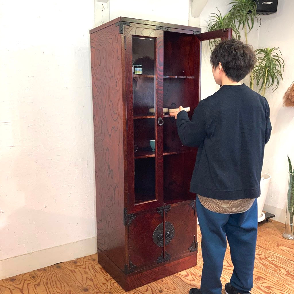 岩谷堂箪笥 カップボード キャビネット コレクションボード 収納 中古