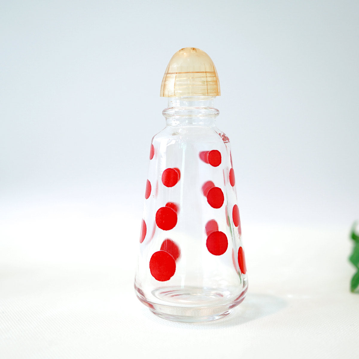 ファイヤーキング / Fire-King レッド ポルカドット ビネガーボトル