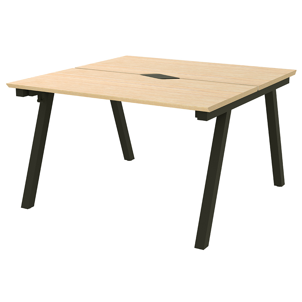 チルト フリーアドレス用テーブル W1200×D1200 ナチュラル×ブラック脚