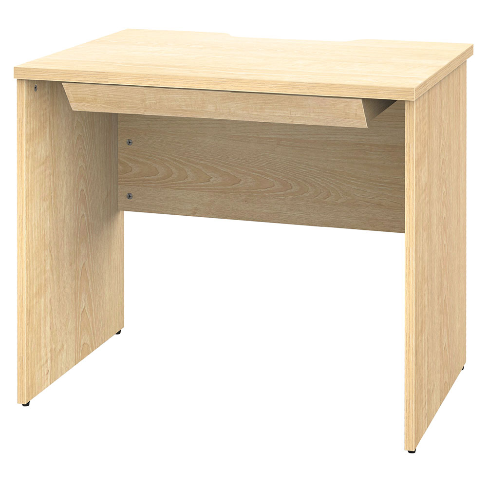 プラン木製デスク W800×D600 ナチュラル×ナチュラル脚 引出付き RFPD