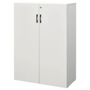 プラン木製シェルフ W800×H1141 ナチュラル×ブラック 扉付き RFPS