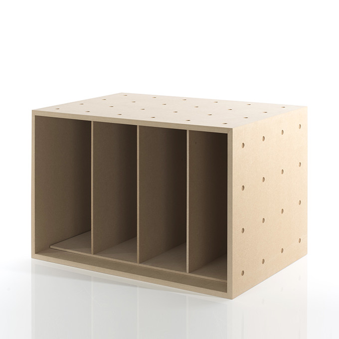 楽天市場】レコード収納ボックス 仕切り付き 木製（レコード棚