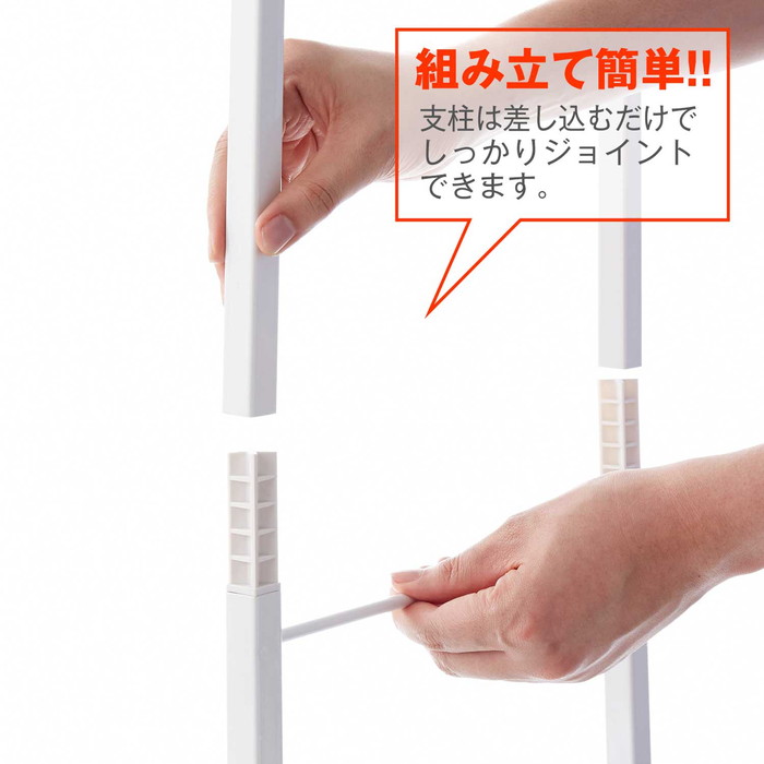 楽天市場】【公式】HEIAN SHINDO 角パイプ洗濯機棚 ホワイト TLR-2