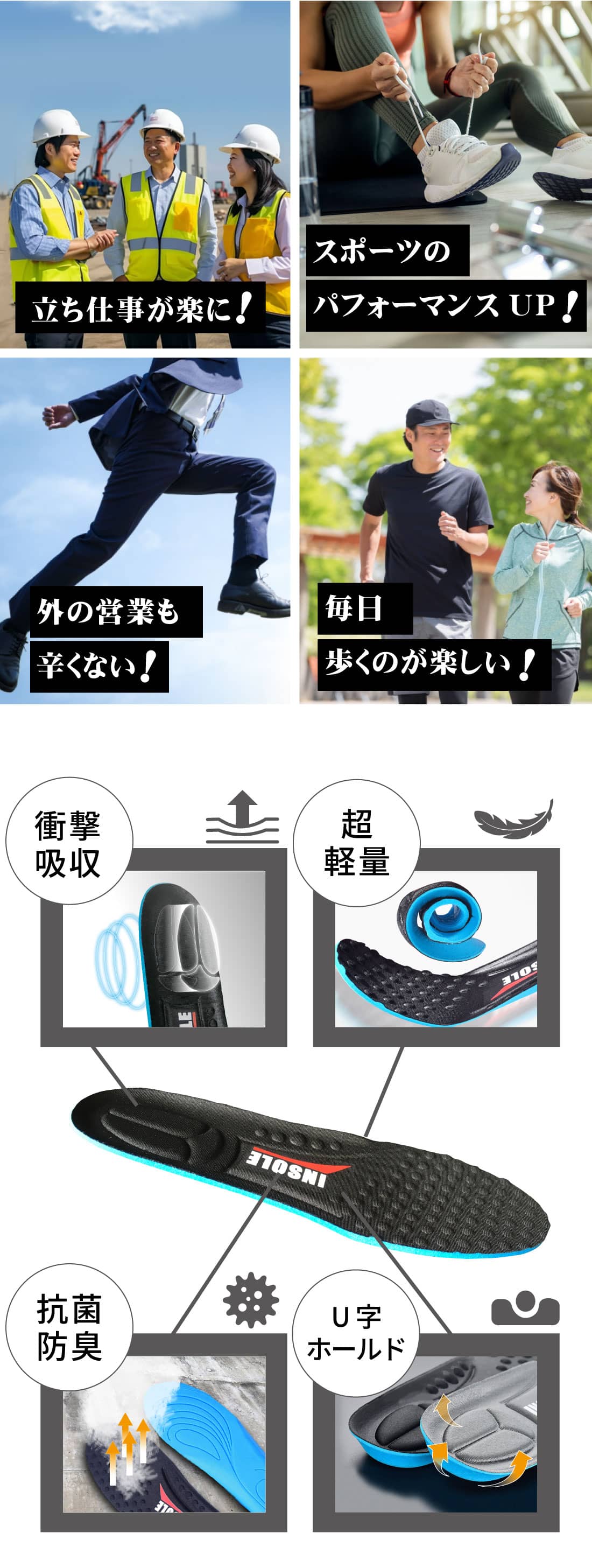 楽天市場】☆スーパーセール限定☆【楽天1位】高評価☆4.4 インソール