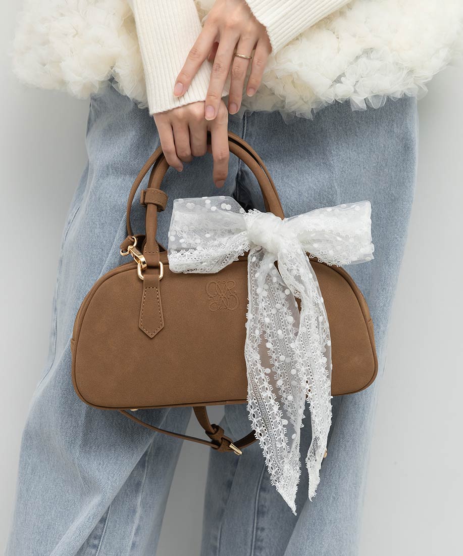 2WAY スカーフ付きエンボスロゴボストンバッグRANDA公式サイト