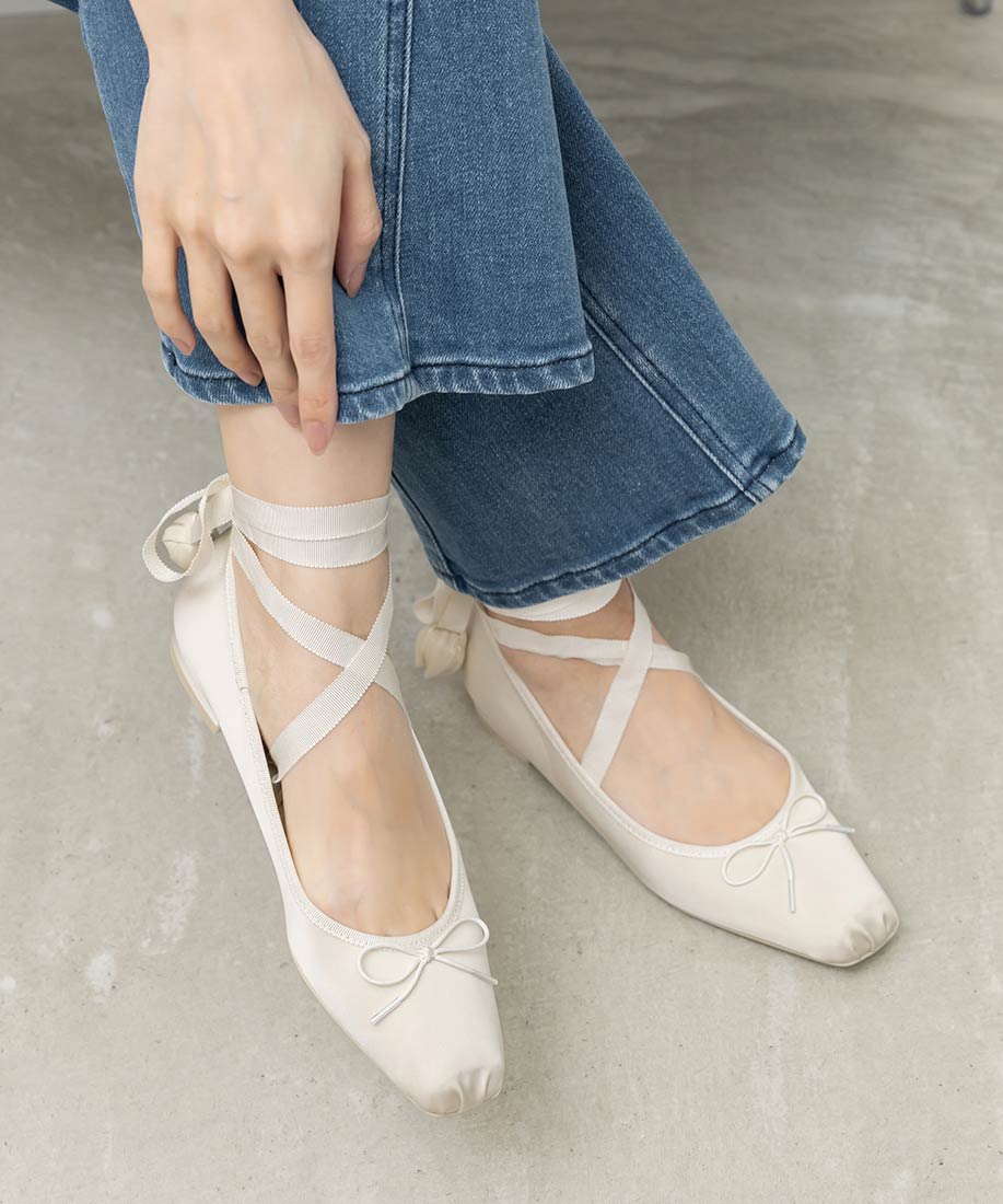 Tulip Collection】2WAY チューリップレースアップバレエシューズRANDA