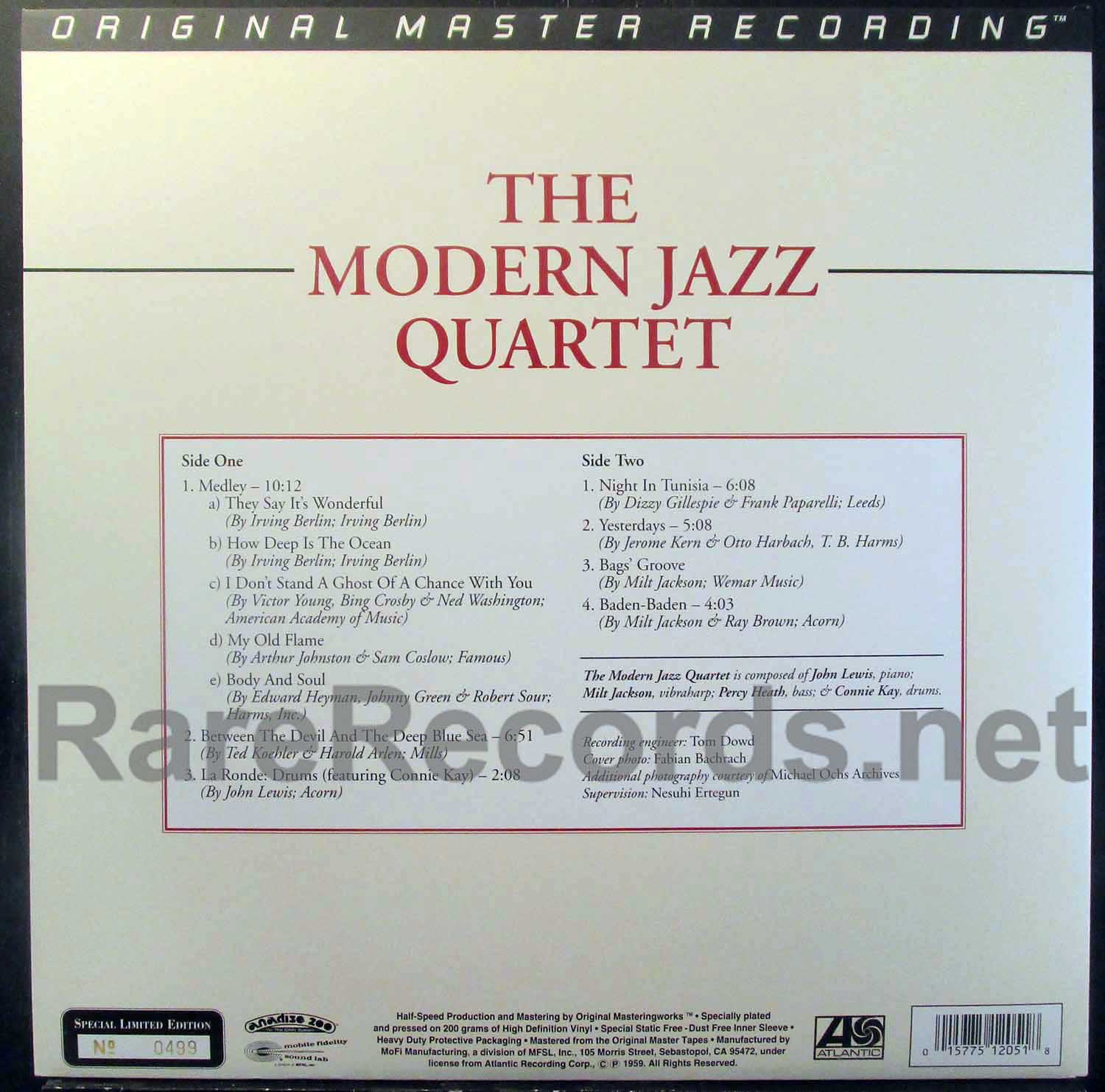 Modern Jazz Quartet – Modern Jazz Quartet Mobile Fidelity half