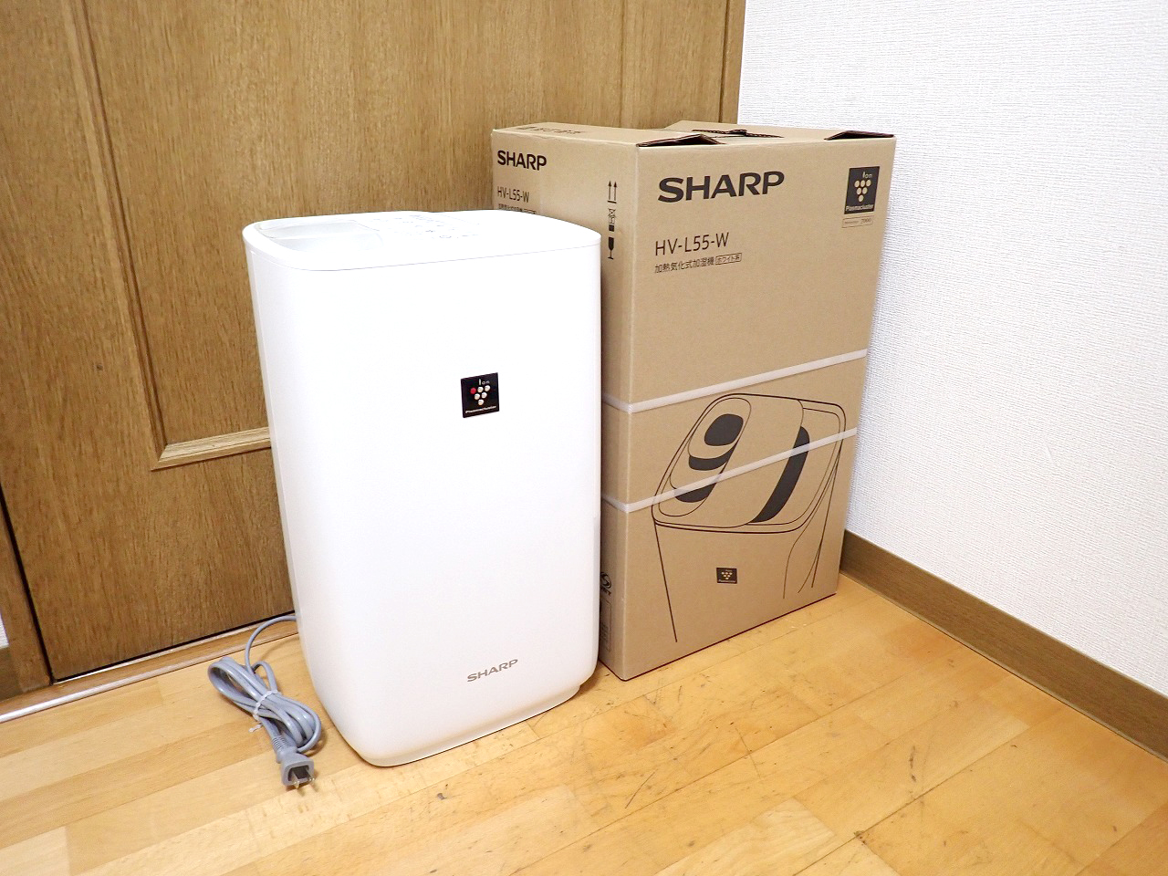 加湿器 SHARP HV-L55-W シャープ プラズマクラスター ハイブリッド 4L